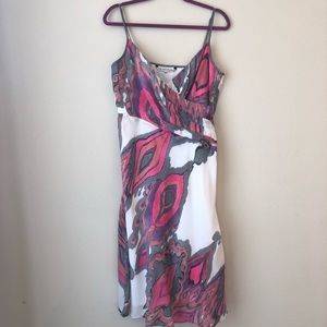 Trina Turk Silk Spaghetti Strap Dress